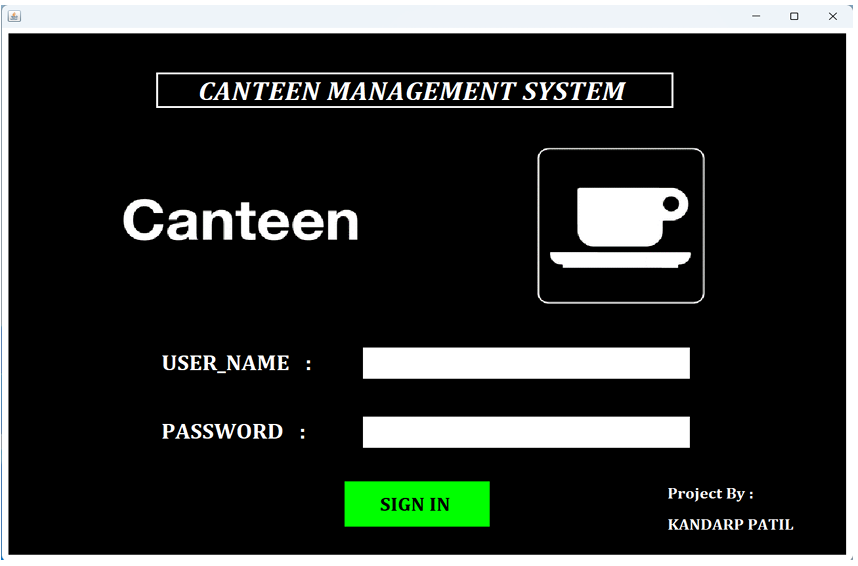 Canteen Management System
